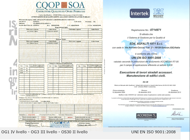 Certificazioni